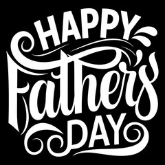 illustration of a black fathers day sale poster logo icons.