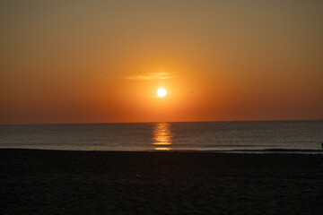 sunset on the beach
