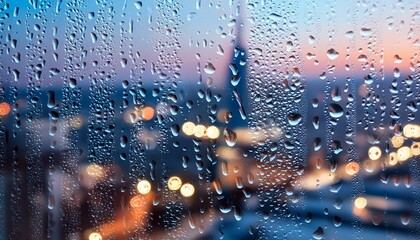 Obraz premium rain drops on window