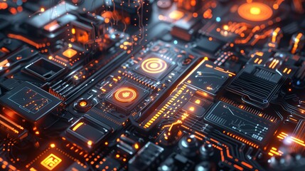 Obraz premium Dynamic 3D Web Development Background with Futuristic Designs