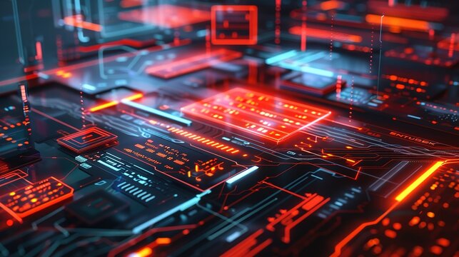 Dynamic 3D Web Development Background with Futuristic Designs
