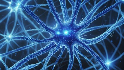 Neural networks in brain, connections that represent brain activity and cognitive functions