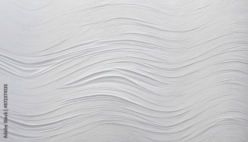 Wall mural White background wall waves abstraction wall paper design