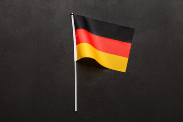 Flag of Germany on black background