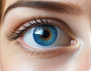 Obraz premium birght female human eye, close up, wall paper