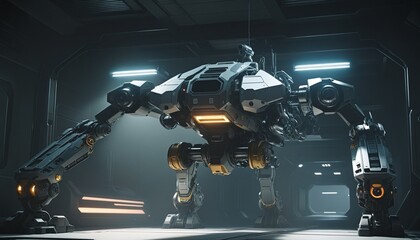 Fighting mech with cockpit 