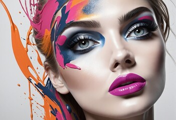 Obraz premium Surreal portrait of a wonderful fashion model woman