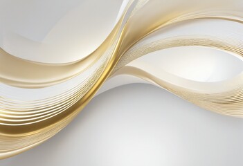 Luxurious and elegant white and gold abstract wave background pattern