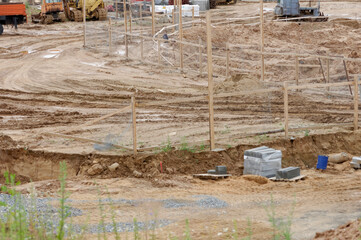 construction site at the initial stage of construction