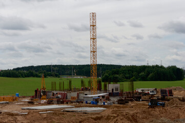 construction site at the beginning of construction