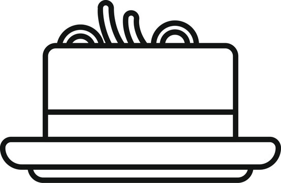 recommend clip art: Line drawing of a lasagna dish being served on a plate, evoking italian cuisine