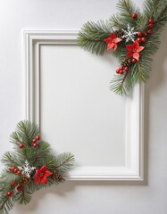 White christmas background with frame