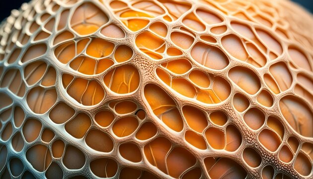 closeup of netted melon peel table , generated by AI. High quality photo