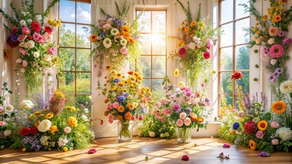 wedding flowers, Enchanting wedding Garden Archway transporting guests to a realm of joy and fairy tale