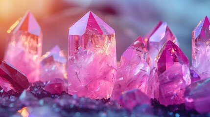 Fototapeta premium Healing reiki chakra crystals therapy.
