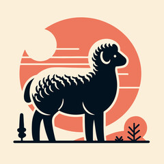 Illustration of a sheep