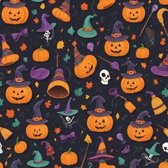 Naklejka premium cute abstract halloween illustration