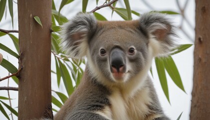 Obraz premium cute koala, isolated