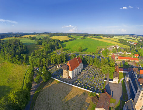 Historic Romanesque Church of St. Giles (Sv. Jilji) in Milevsko, Czech republic