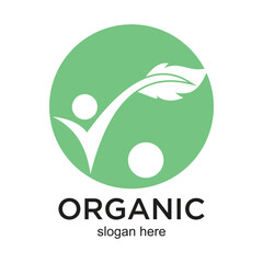 Organic logo design simple concept Premium Vector