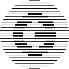 Letter G Logo Icon Line Pattern within Circle Design
