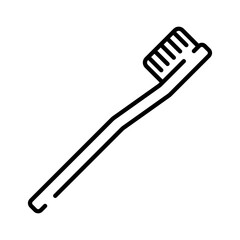 Toothbrush black line icon