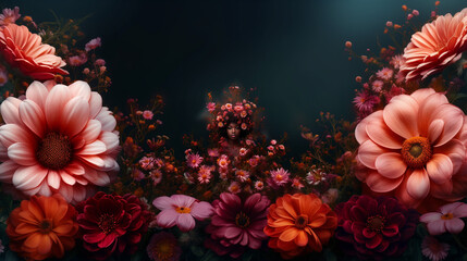 Flowers growing from an afro