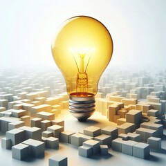Yellow round light bulbs