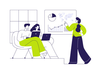 Project implementation abstract concept vector illustration.