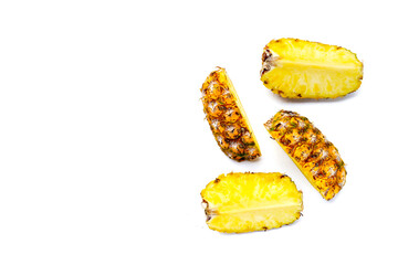 Ripe pineapple cut, Fresh fruit