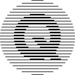 Letter Q Logo Icon Line Pattern within Circle Design