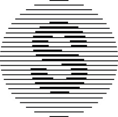 Letter S Logo Icon Line Pattern within Circle Design