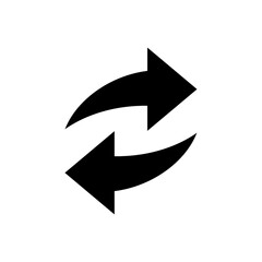 Refresh arrow icon with simple and modern design