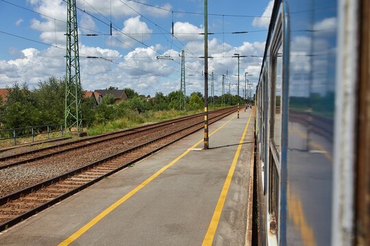 Railway station for passenger trains in Hungary