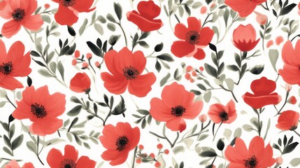 The beauty of this red Bougenville flower pattern gives it a deep emotional touch, perfect for a backdrop that exudes warmth and love.