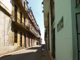 The other side of Havana (Cuba), the old part of the city, its historic center, the genuine one where ordinary people live