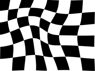 Conjunto de Damero Blanco y Negro: Dise&ntilde;os Rectos y Deformados para Recursos Gr&aacute;ficos