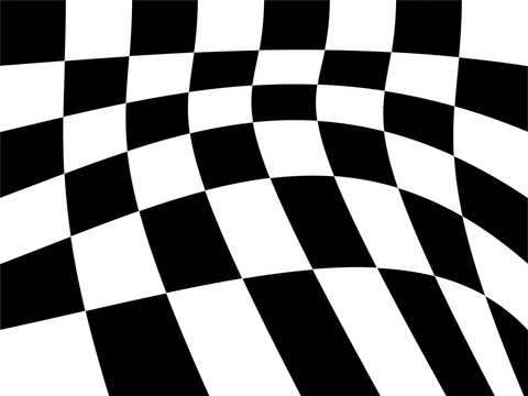 Conjunto de Damero Blanco y Negro: Dise&ntilde;os Rectos y Deformados para Recursos Gr&aacute;ficos