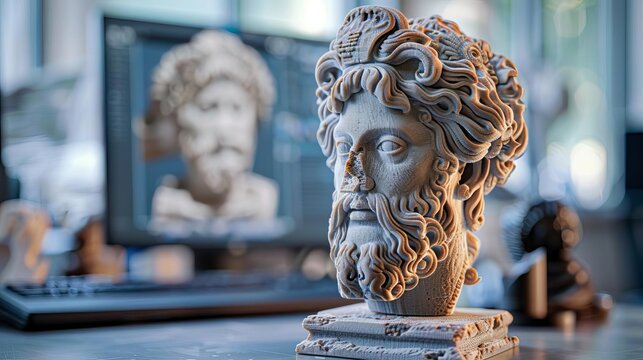 Focus A photogrammetry software transforming a realworld object into a highfidelity 3D model Blurred background A historical artifact being scanned and preserved digitally