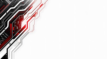 Fototapeta premium black and red technology background