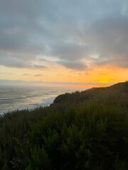 sunset over the sea