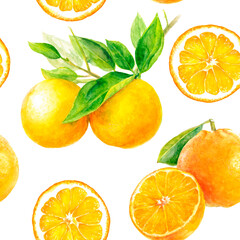 Bright Yellow Citrus Fruit Watercolor Seamless Pattern is an aesthetic and vibrant design