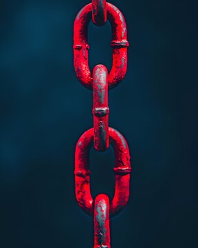 Abstract representation of breaking chains, revolution, emancipation