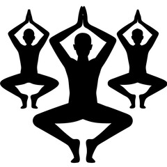 Male black silhouette vector art illustration