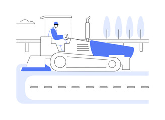 Rigid paving abstract concept vector illustration.