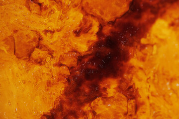 Macro texture of frozen ice coffee as background