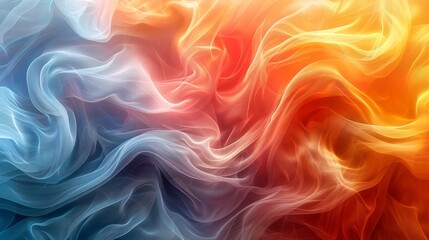 Obraz premium Chromatic Currents Flowing Smoke in Gradients