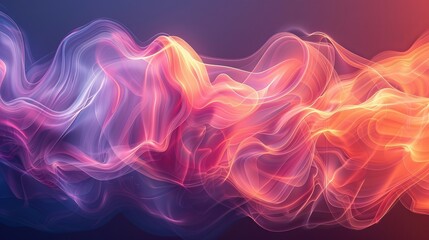 Obraz premium Whispering Waves The Beauty of Gradient Smoke Designs