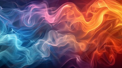 Obraz premium Whispers of Color Elegant Smoke Patterns in Gradients