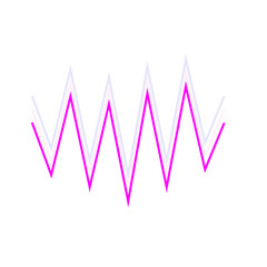 An abstract retro zig zag stripe pattern design element.